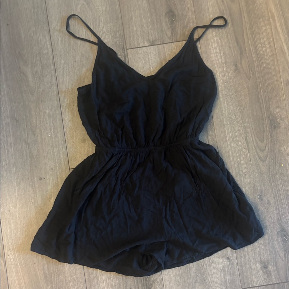Black Spaghetti Strap Romper